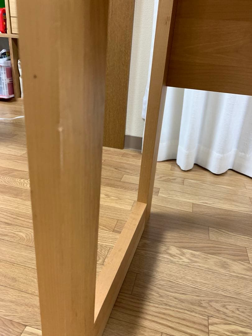 ２月末までアルダー天然木 アールデザインデスクシリーズ デスク・幅120.5cm