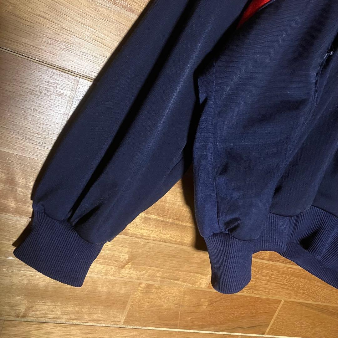 adidas トラックジャケット　ジャージ　スウェット　ネイビー　刺繍　XXL