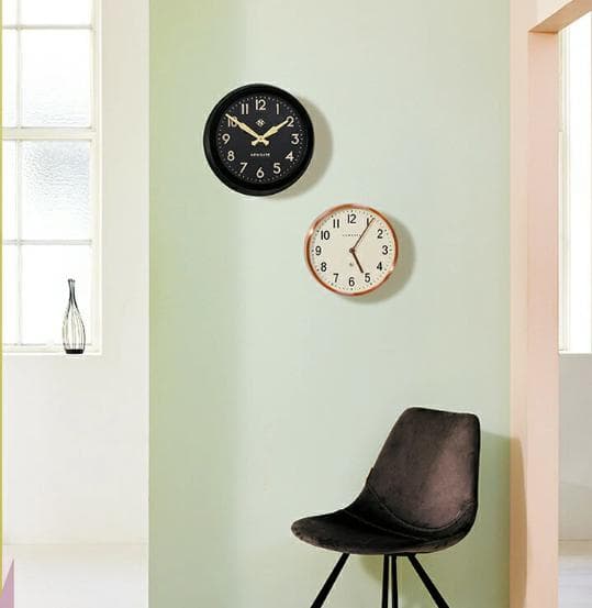 【れんくん】NEWGATE 壁掛け時計 TR-4313 BK