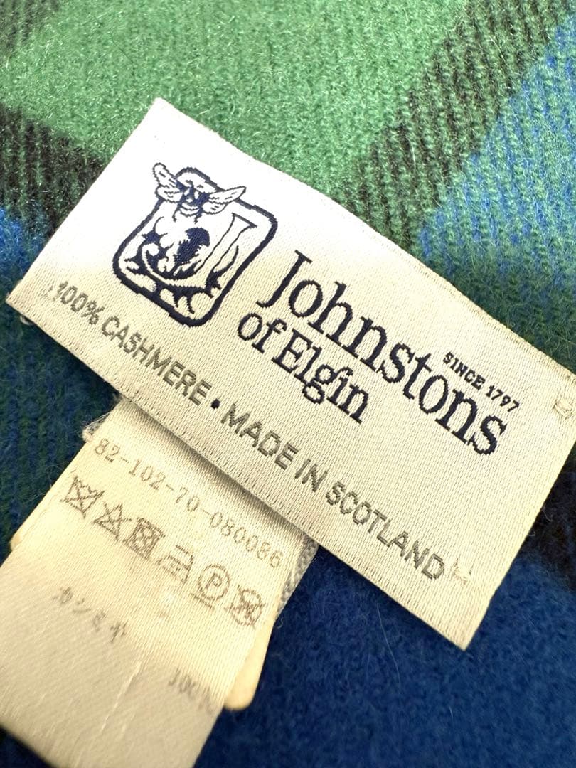 ジョンストンズ　エストネーション別注　エリバンク　大判ストール　カシミヤストール