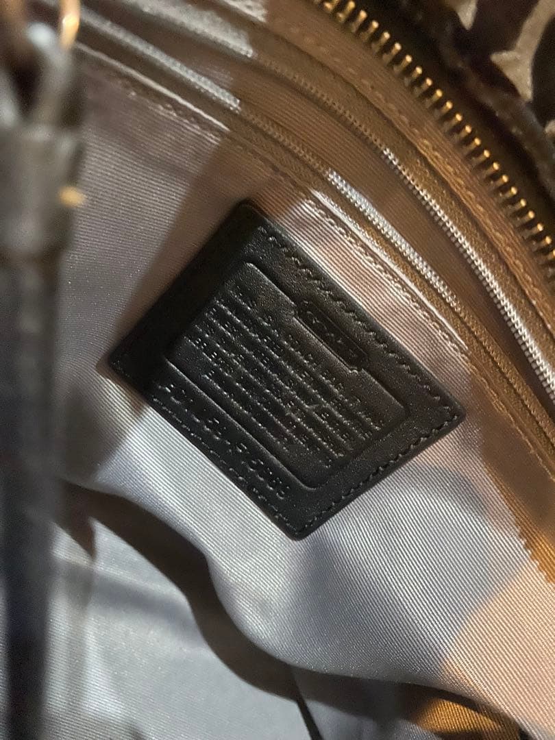 コーチ 15669 トートバッグ シグネチャー ナイロン レザー 黒 y2k