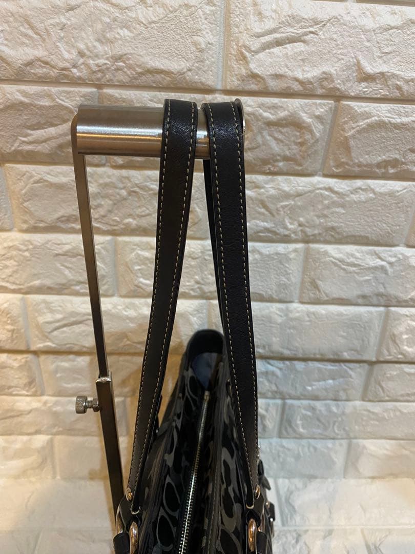 コーチ 15669 トートバッグ シグネチャー ナイロン レザー 黒 y2k