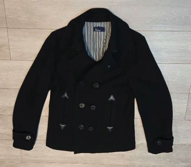 【美品】FRED PERRY フレッドペリー Pコート ダブルブレスト Lサイズ