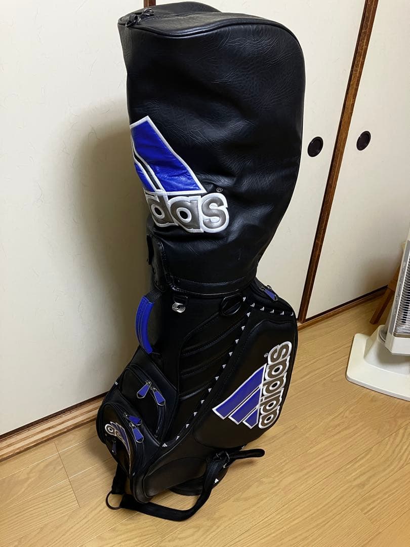 adidas キャディバッグ 黒/青