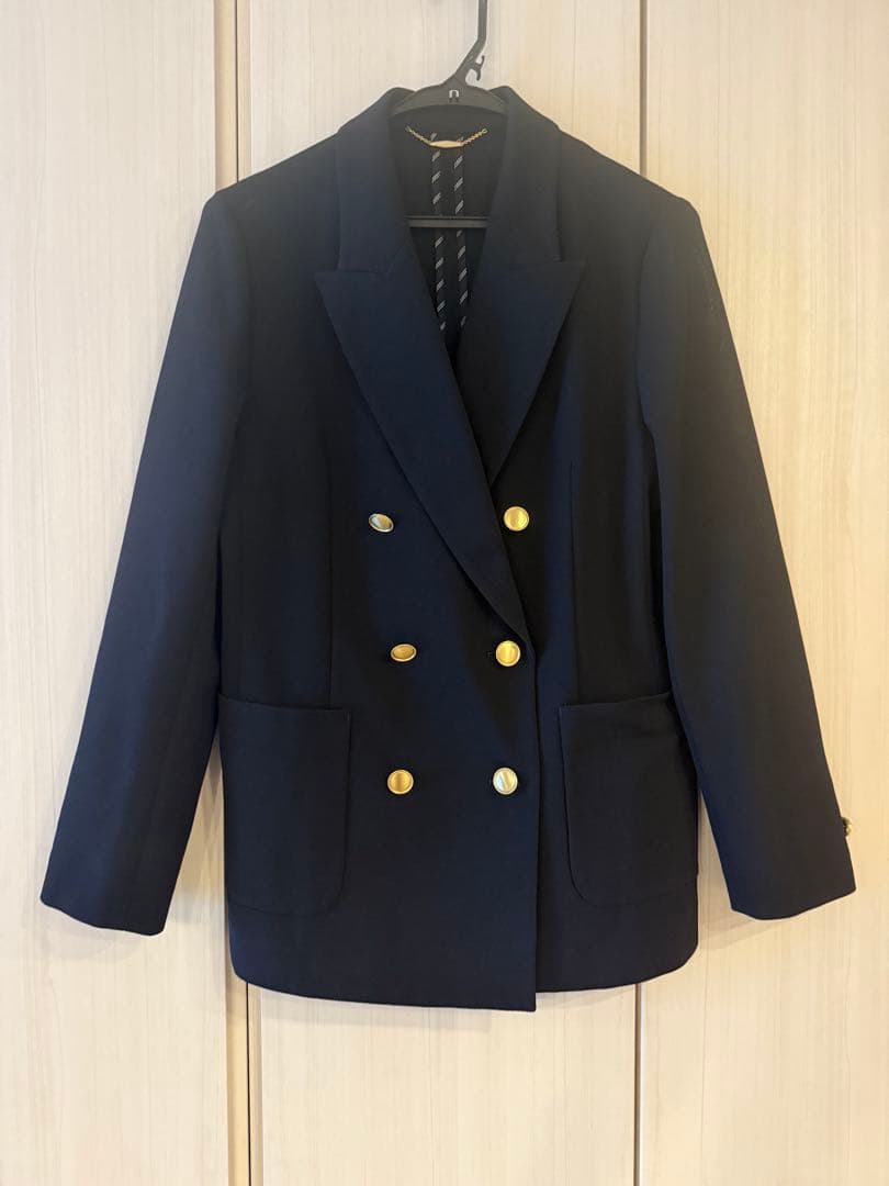 allureville レノクロスダブルブレストジャケット　伸縮性　金ボタン