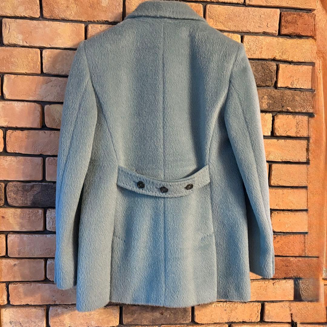 ★Max Mara ★ダブルブレストコートライトブルー（ウール・アルパカ混）