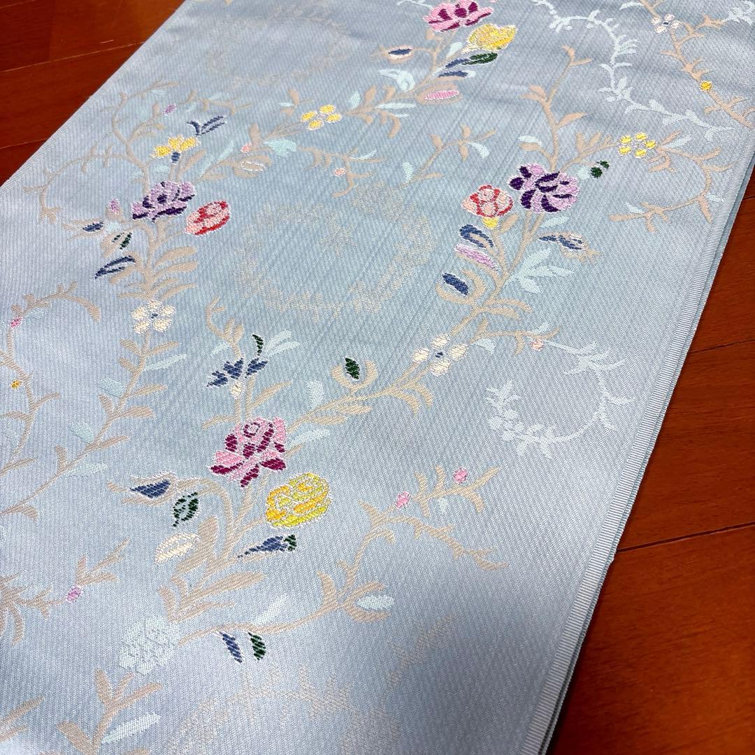 ゲリラ販売‼️最安値‼️早いもの勝ち‼️新品未仕立て品帯屋捨松9寸名古屋帯リヨン唐花文