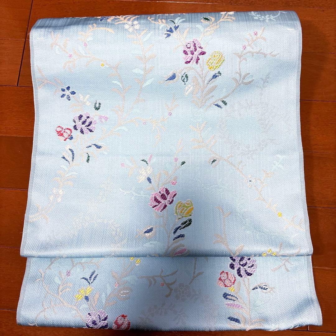 ゲリラ販売‼️最安値‼️早いもの勝ち‼️新品未仕立て品帯屋捨松9寸名古屋帯リヨン唐花文
