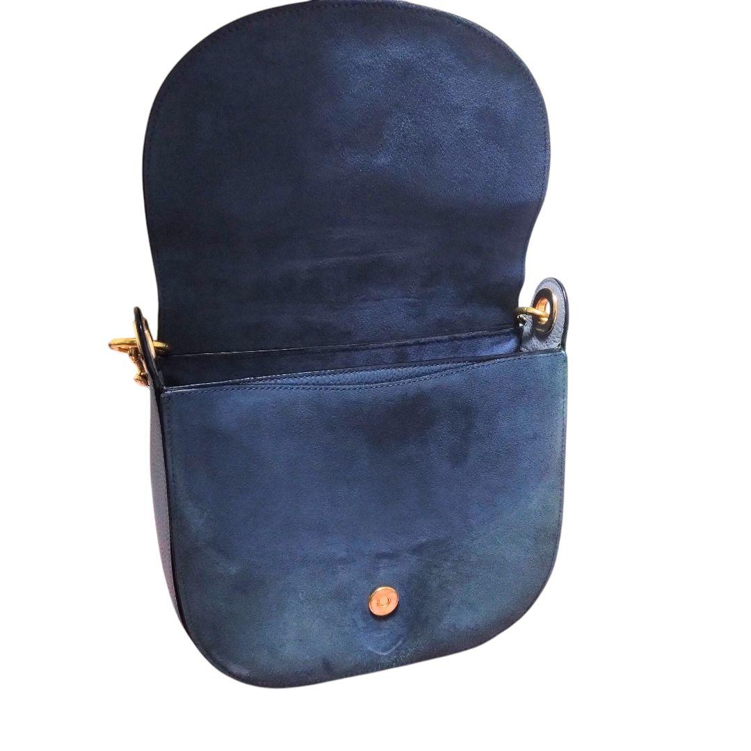 極美品 コーチ 2way ネイビー ショルダーバッグ クリオ23 C5688