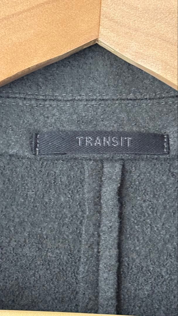 TRANSIT PAR-SUCH トランジットパーサッチ 黒 ウールコート