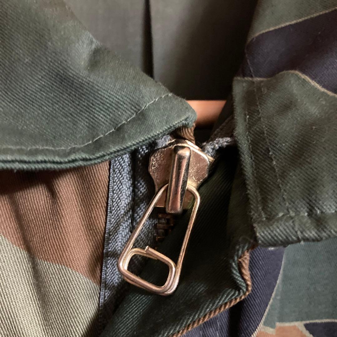 韓国軍 海兵隊 石垣迷彩 転役服 外被 XXL 実物美品 デンビル服 刺繍入