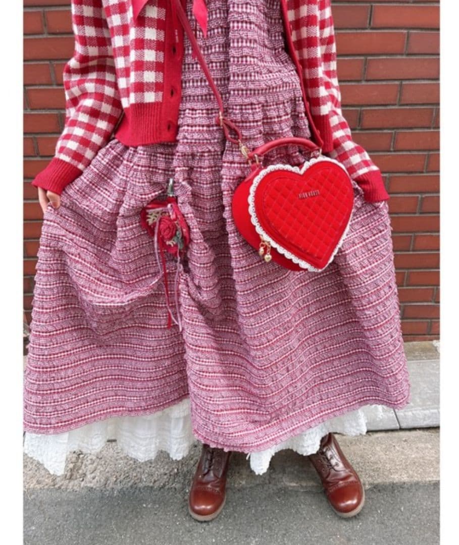 ハート型ベロアバッグ☆ピンクハウス☆ピンク