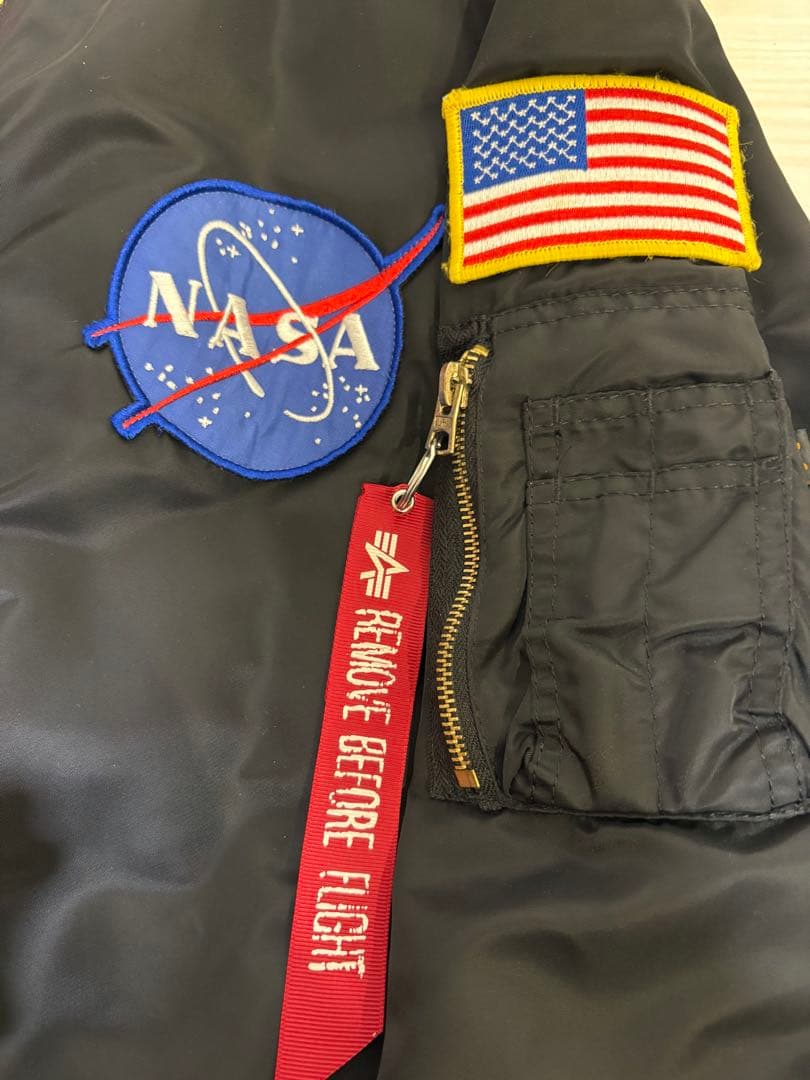 ALPHA アルファNASA MA-1 フライトジャケット XL ブラック