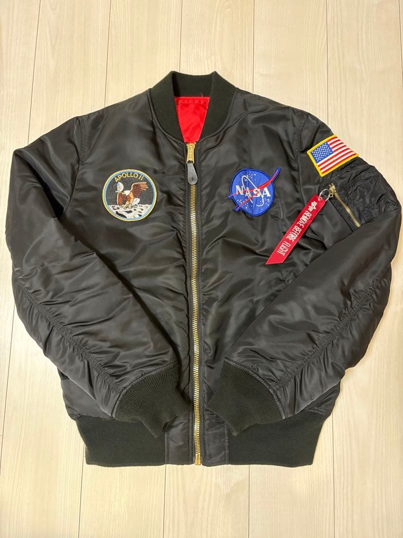 ALPHA アルファNASA MA-1 フライトジャケット XL ブラック