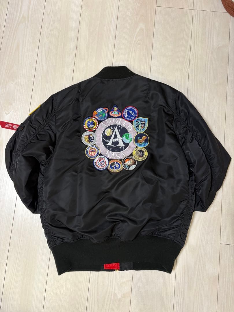 ALPHA アルファNASA MA-1 フライトジャケット XL ブラック