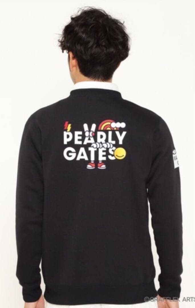 新品 正規品 パーリーゲイツ どうしちゃったPGスウェット 紺 サイズ7 XXL