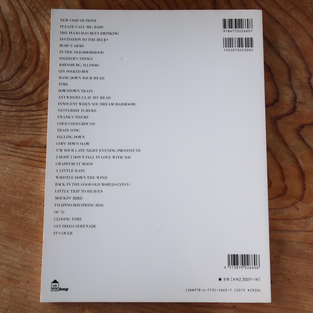 セール！　希少！　ピアノ曲集 ピアノ弾き語り　TOM WAITS トム・ウェイツ