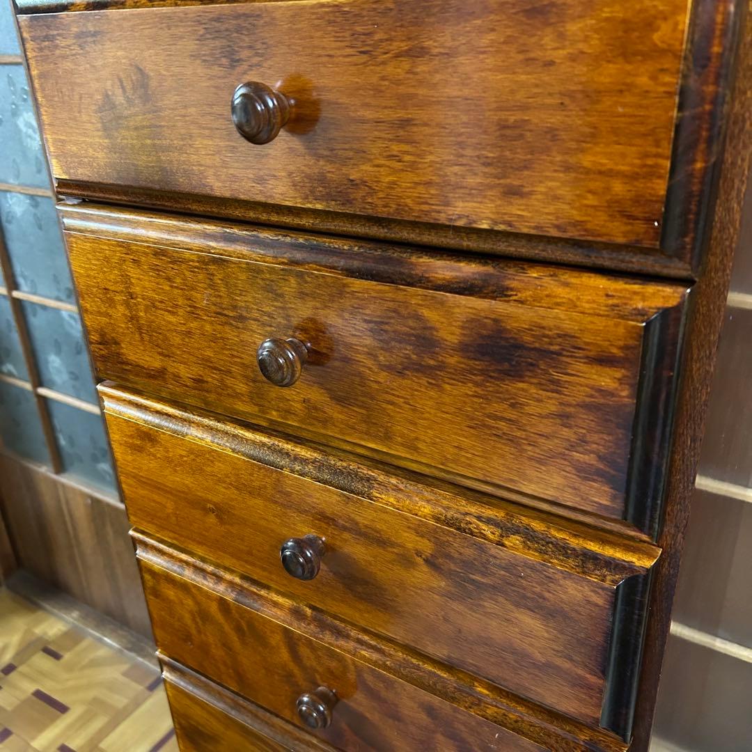 【美品】 猫脚 8段 チェスト