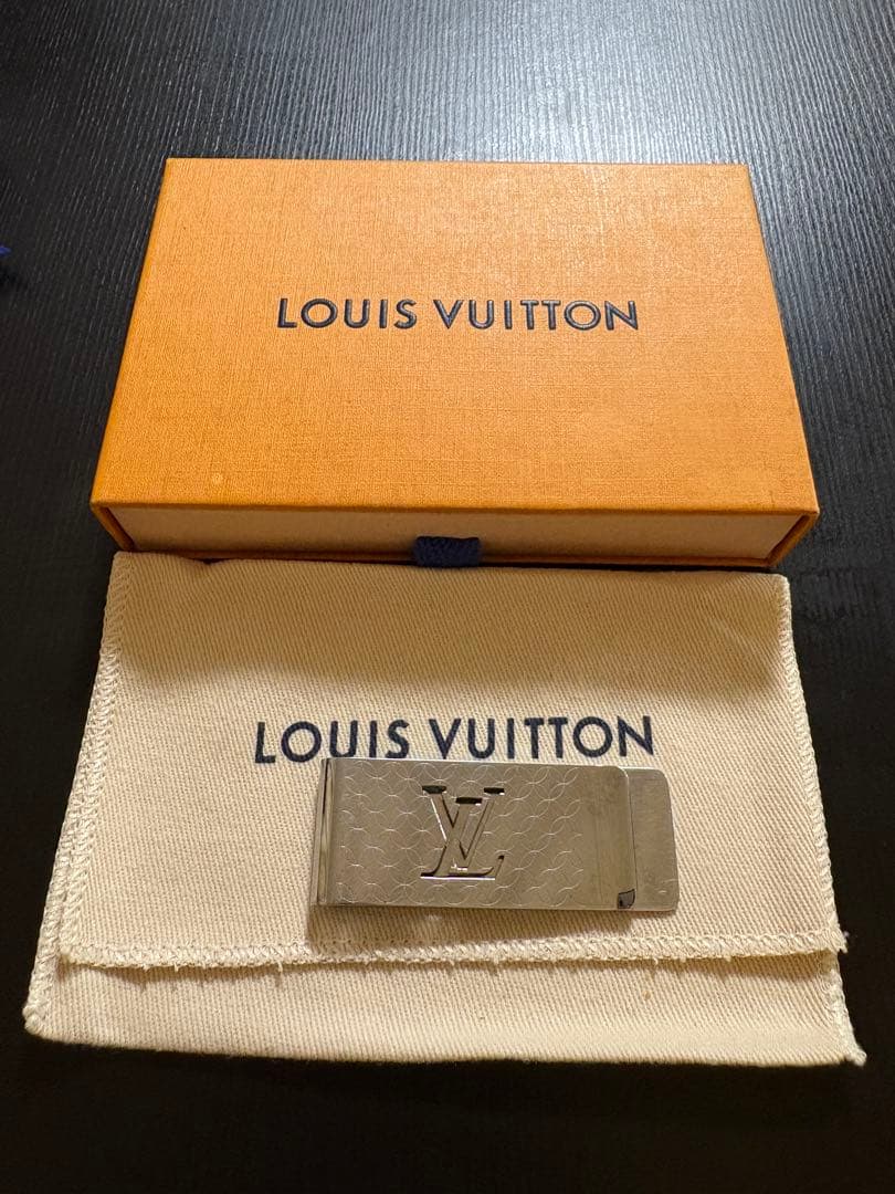 ルイヴィトン M65041 ビルクリップ シャンゼリゼ マネークリップ　箱付き