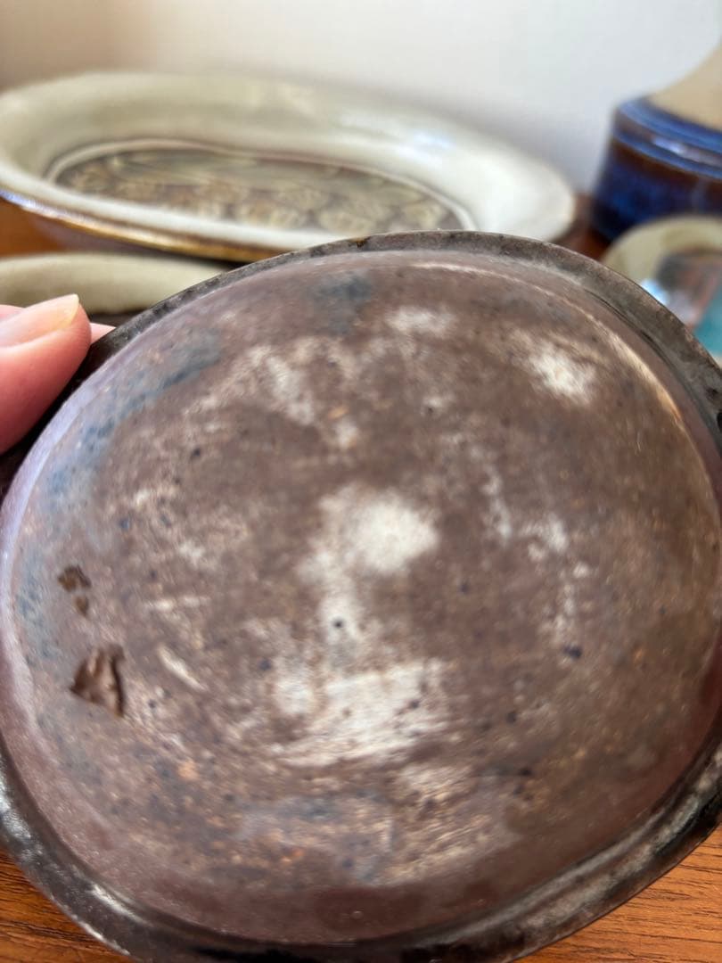 やちむん　皿　大小セット　楕円