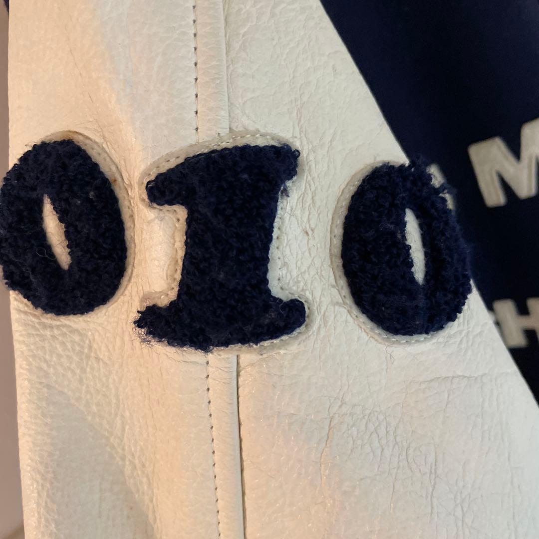 GENERAL RESEARCH スタジャン ネイビー/ホワイト