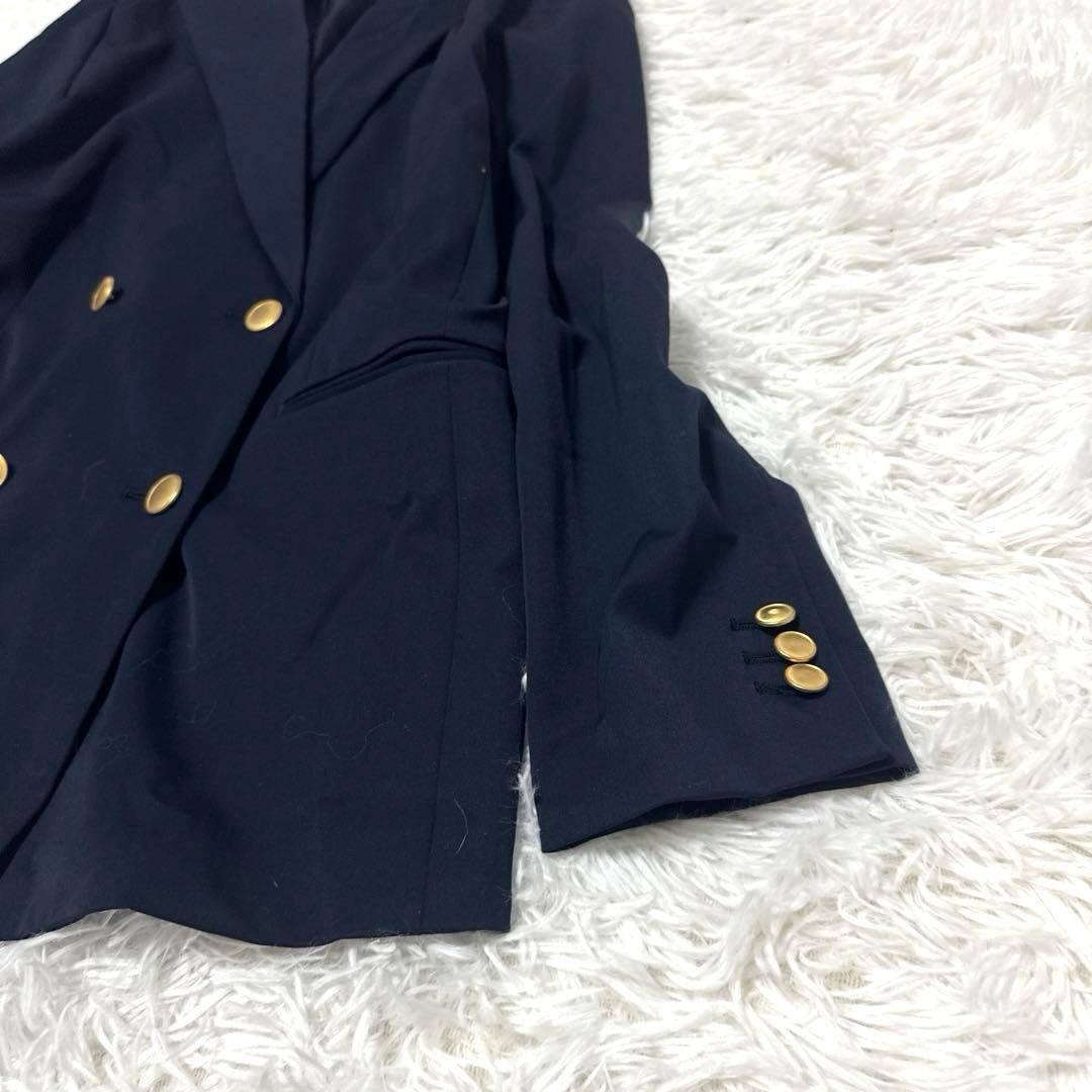 スピックアンドスパン テーラドジャケット 金ボタン ダブルブレスト ネイビー S