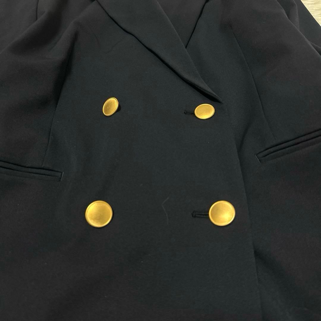 スピックアンドスパン テーラドジャケット 金ボタン ダブルブレスト ネイビー S
