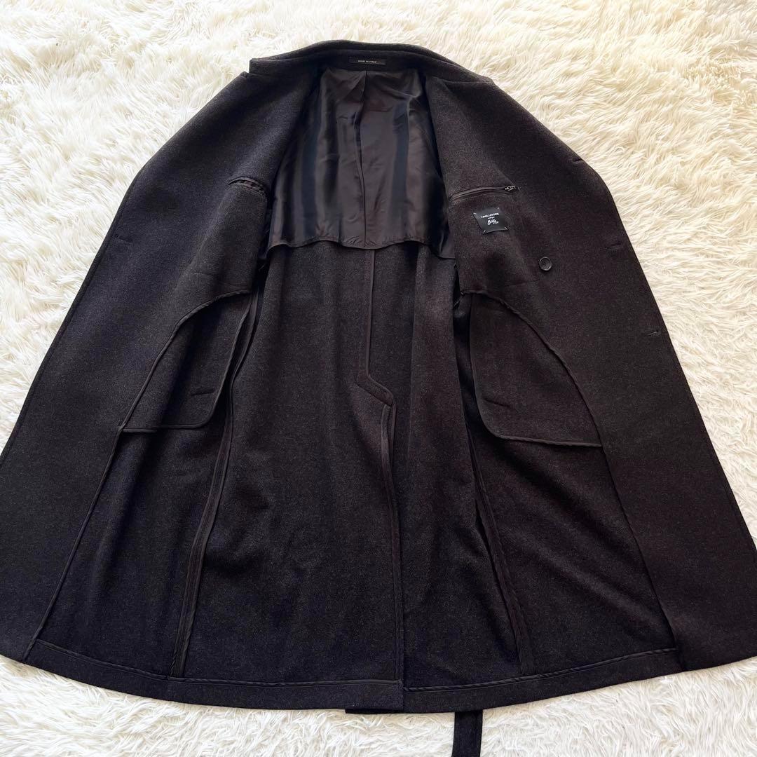 <美品>TAGLIATORE × ブリッラ ウール ダブル ベルデットコート46