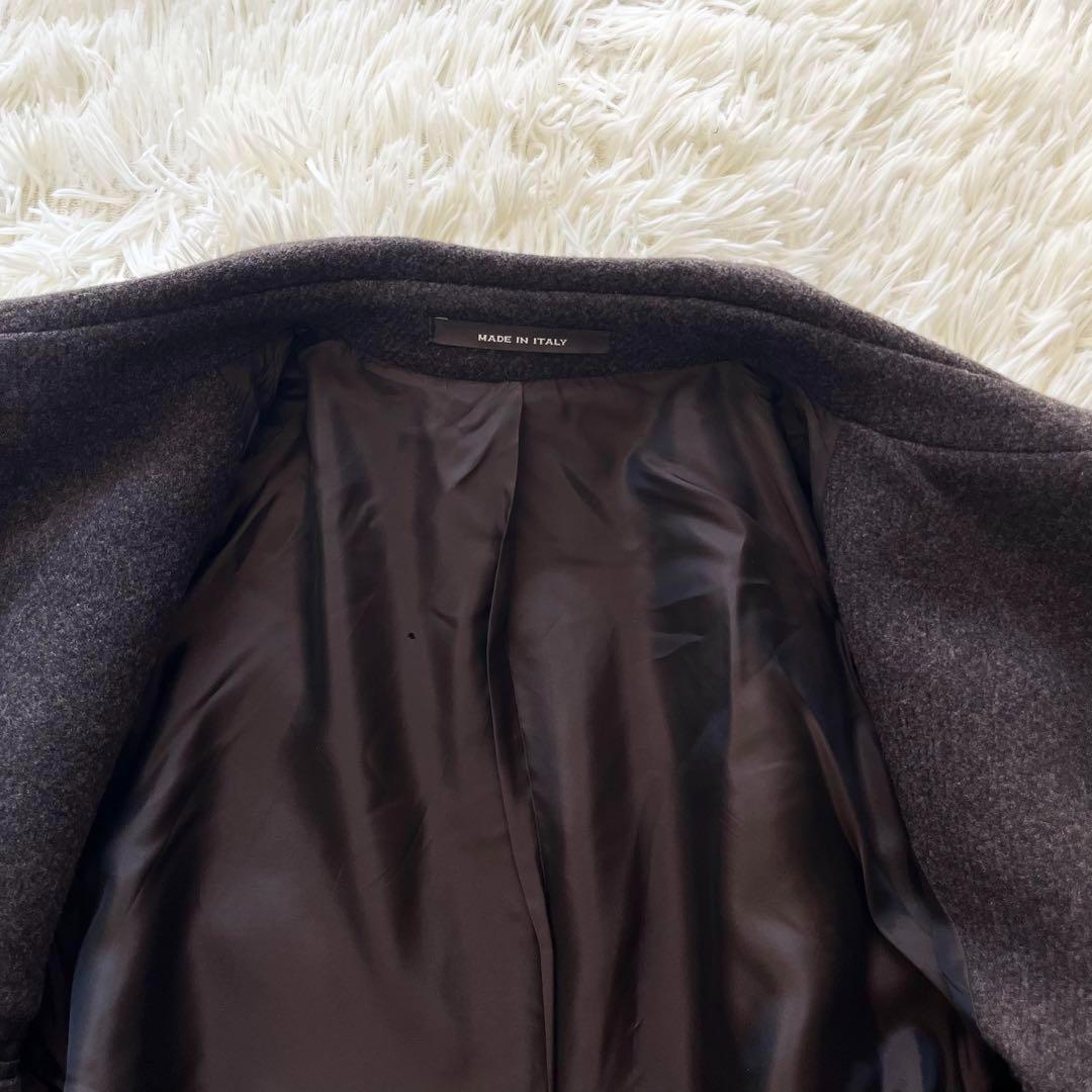 <美品>TAGLIATORE × ブリッラ ウール ダブル ベルデットコート46