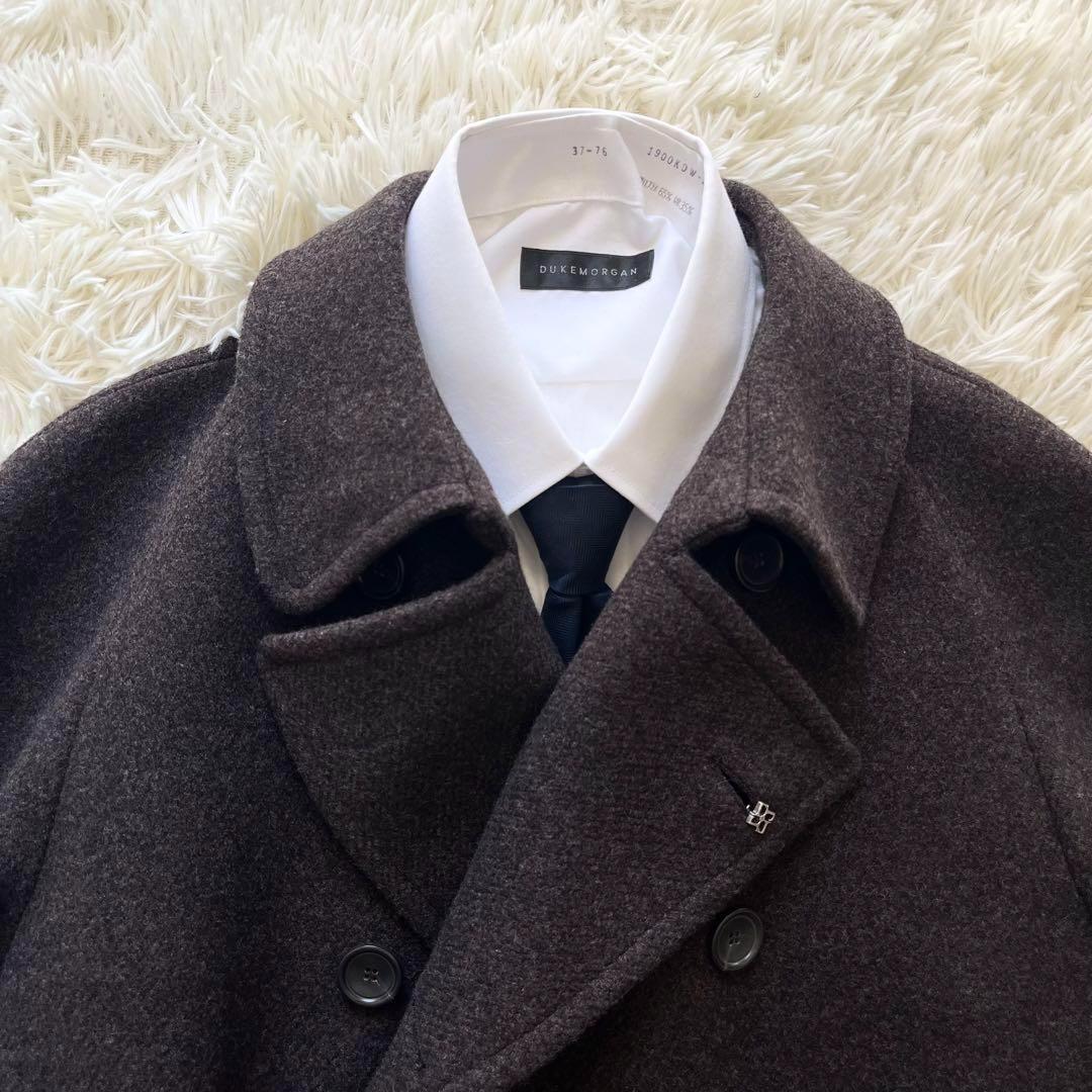 <美品>TAGLIATORE × ブリッラ ウール ダブル ベルデットコート46