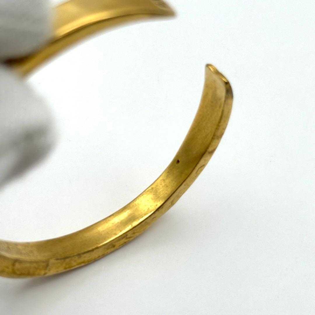 【良品】 セルジュトラヴァル バングル ゴールドカラー 座って空を見上げてごらん