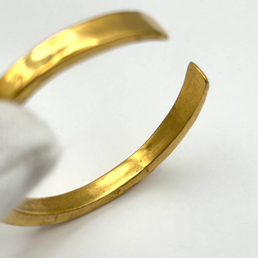 【良品】 セルジュトラヴァル バングル ゴールドカラー 座って空を見上げてごらん