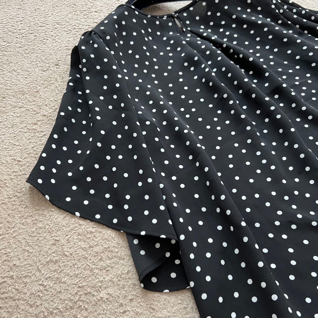 タグ付き　近年タグ　レリアン　チュニック　フリル　ドット　総柄　ウォッシャブル