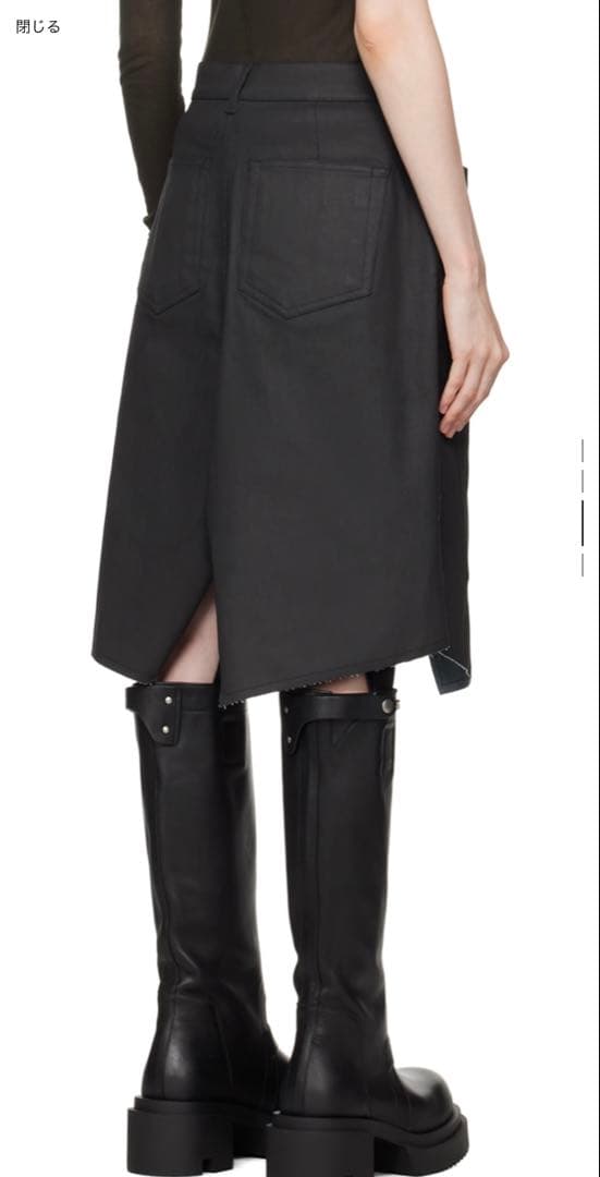 RICKOWENS ブラックデニムハーフパンツ