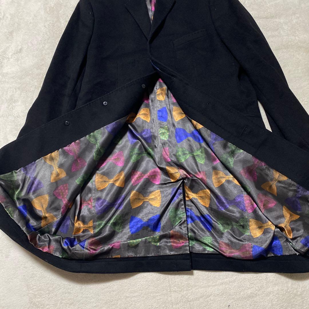 ✨希少✨ TED BAKER ロングチェスターコート　黒　マルチカラー　総柄