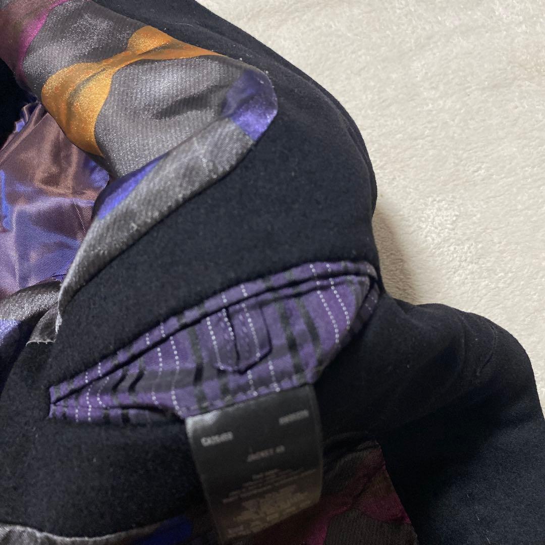 ✨希少✨ TED BAKER ロングチェスターコート　黒　マルチカラー　総柄