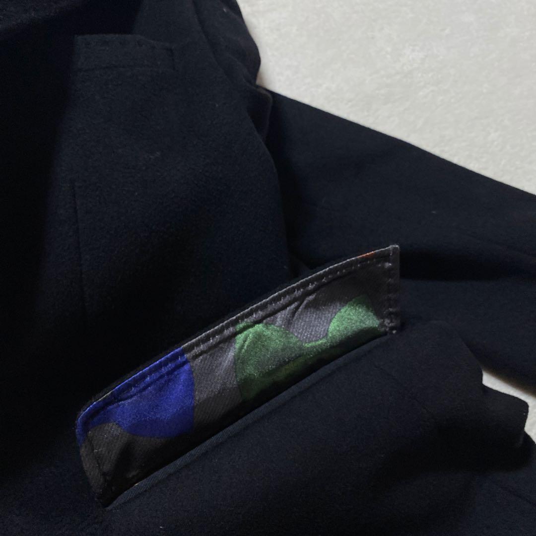 ✨希少✨ TED BAKER ロングチェスターコート　黒　マルチカラー　総柄