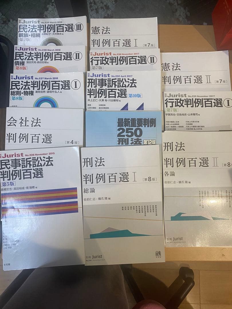 【裁断済み】法律判例百選 12冊+最新重要判例250刑法1冊 13冊セット