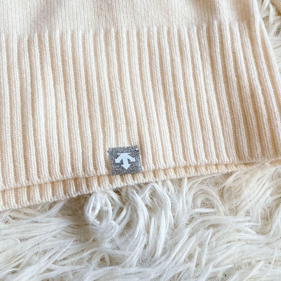 【デサントゴルフ】美品♡ニットセーター タートルネック ベージュ luxe M
