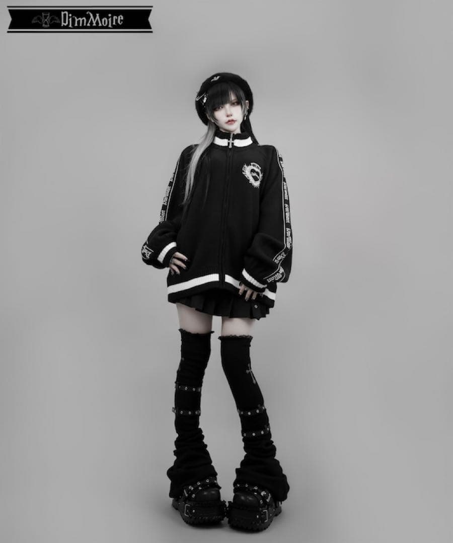 DimMoire ディムモアール ニットジャージトップス ブラック