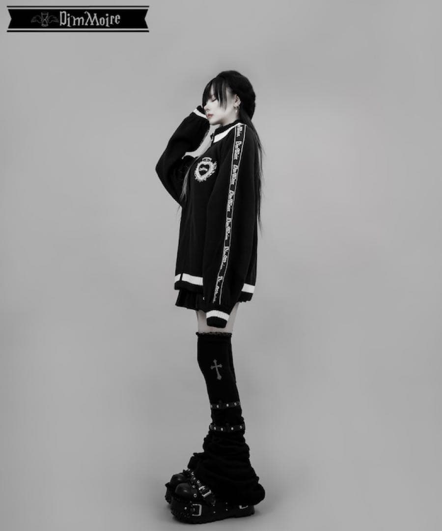 DimMoire ディムモアール ニットジャージトップス ブラック