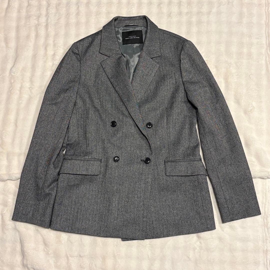 美品★green label relaxing ホームスパン ヘリンボーン L