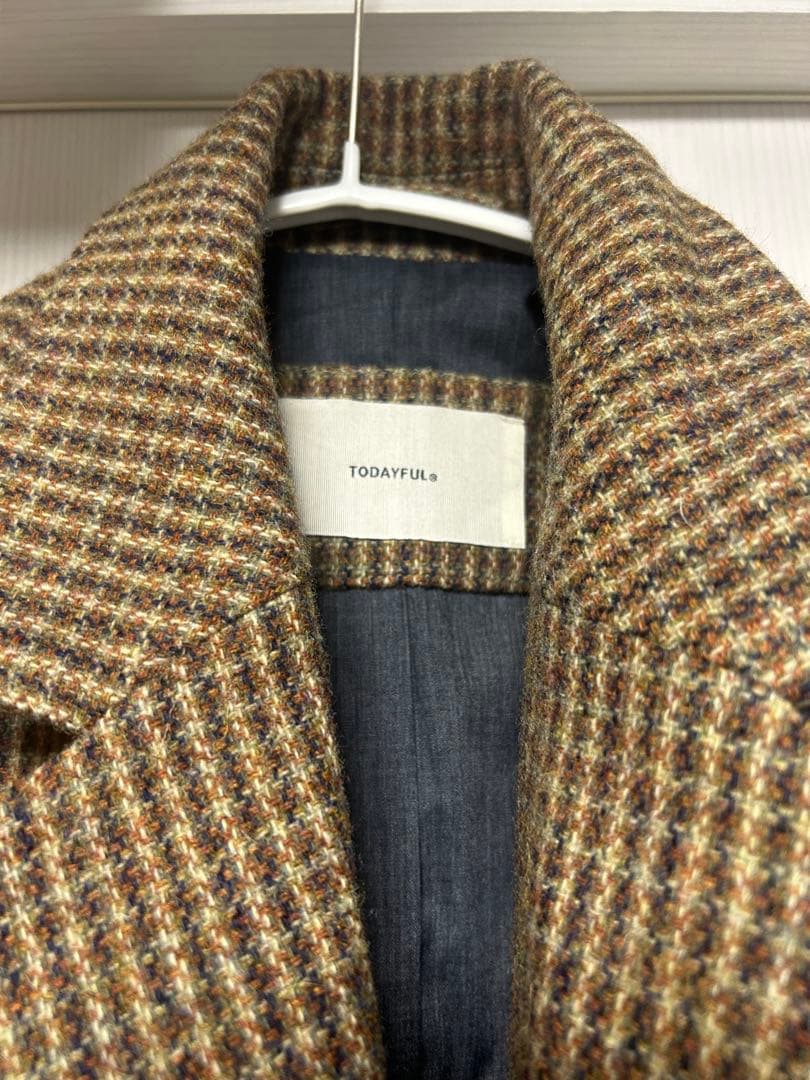 【新品未使用】todayful Wool100% Check Jacket