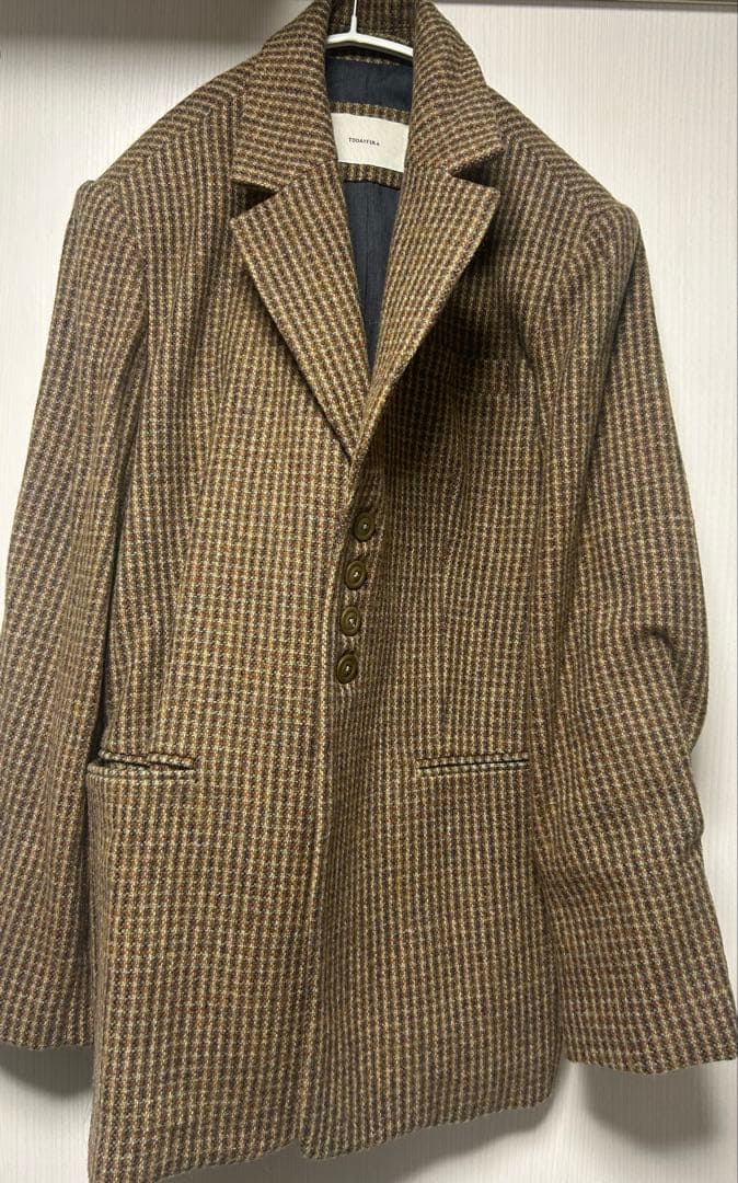 【新品未使用】todayful Wool100% Check Jacket
