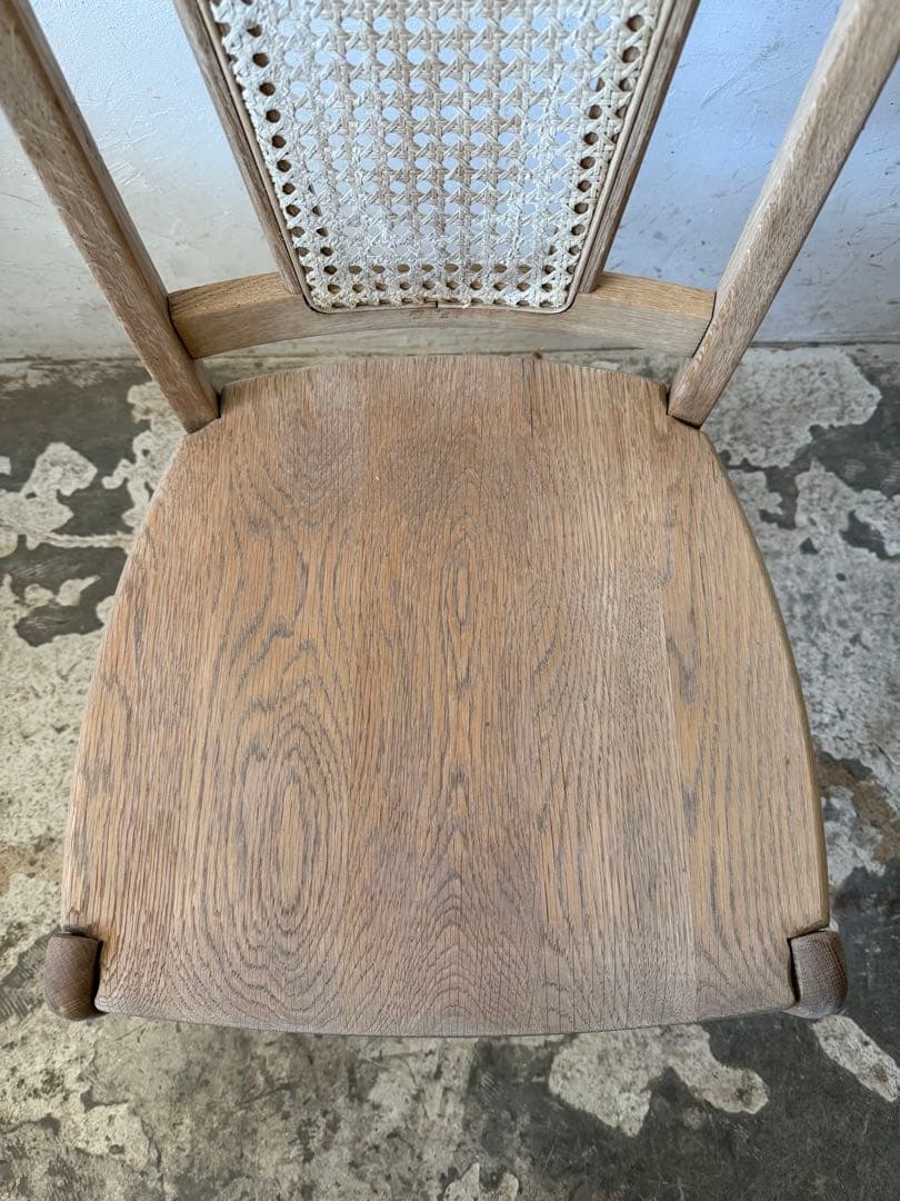 ビンテージ ダイニングラタンチェア　カフェチェア 剥離 no1