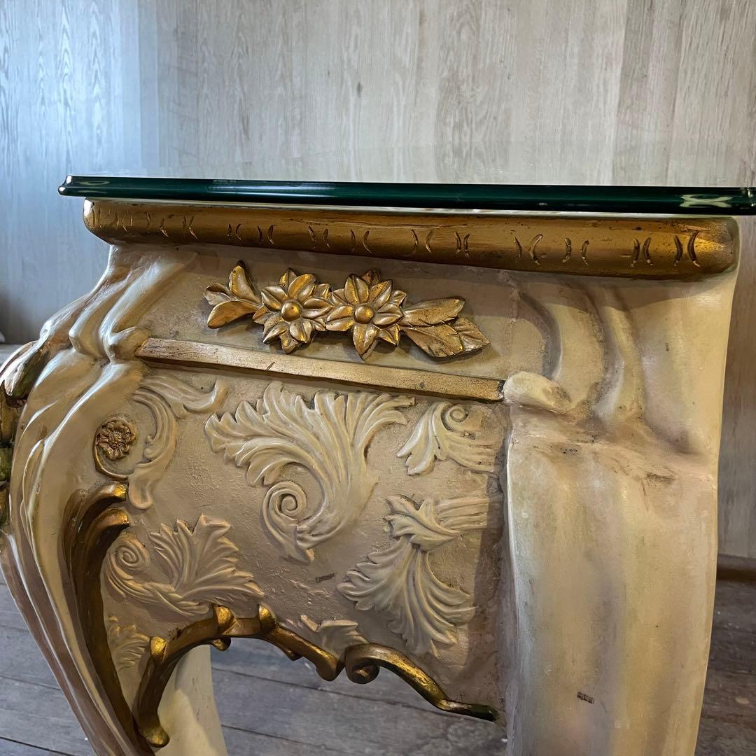 ロココ調 猫脚 アンティーク コンソールテーブル フランス家具 センターテーブル