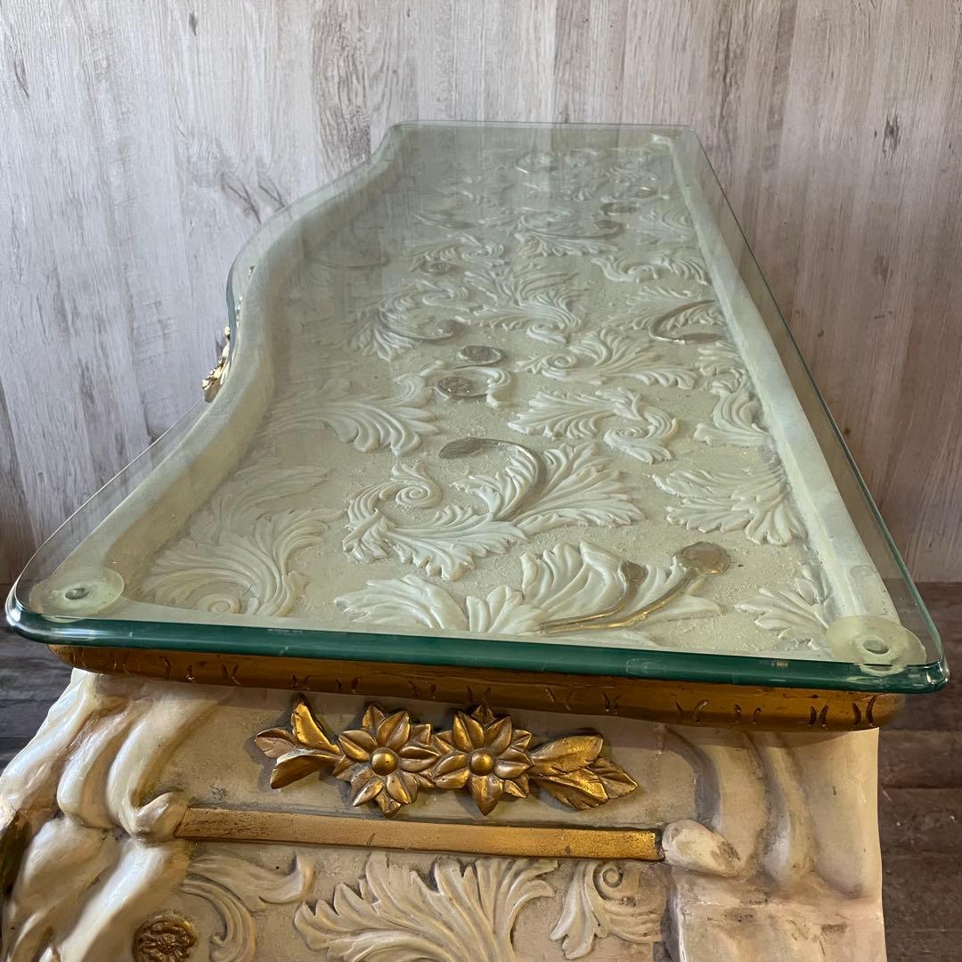 ロココ調 猫脚 アンティーク コンソールテーブル フランス家具 センターテーブル