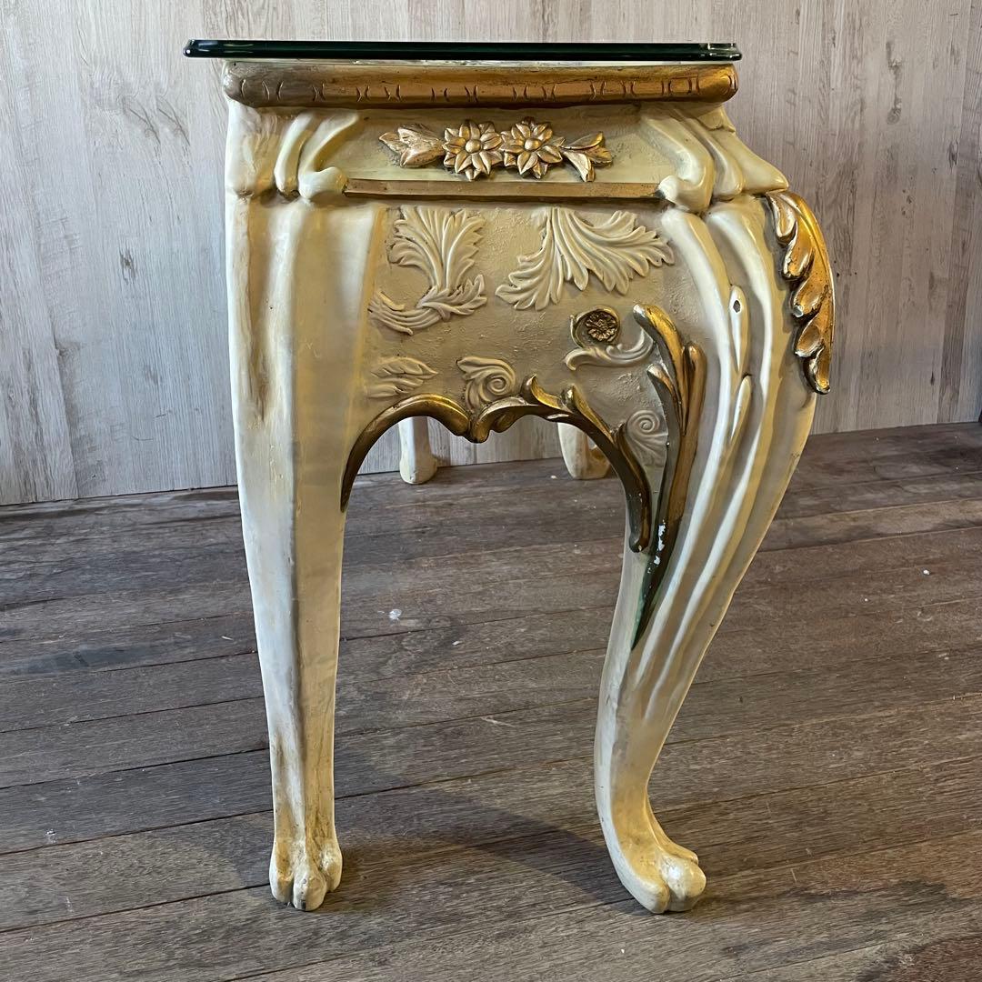 ロココ調 猫脚 アンティーク コンソールテーブル フランス家具 センターテーブル