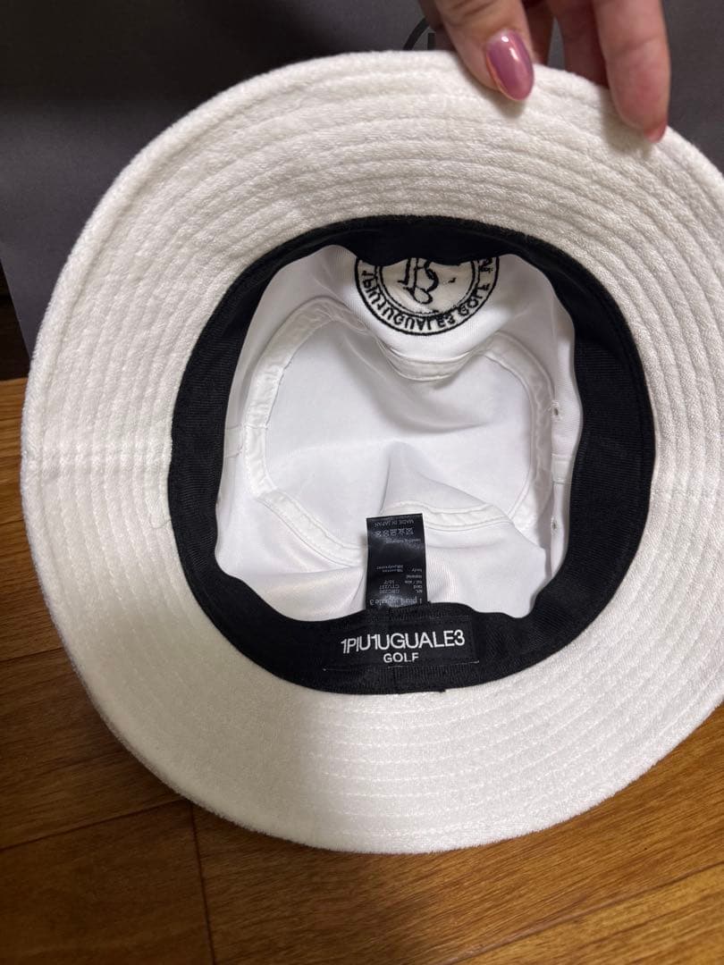 1PIU1UGUALE3 バケットハット ホワイト ゴルフ