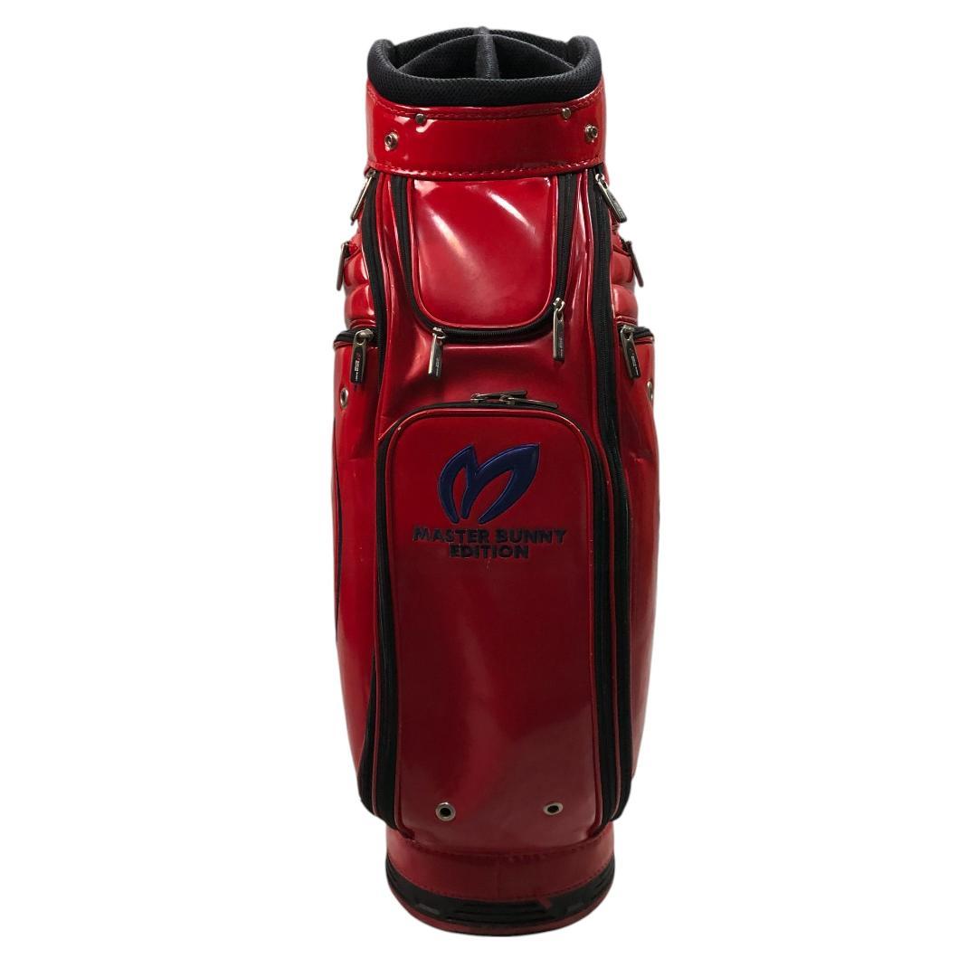 マスターバニーエディション フード付き キャディバッグ レッド ロゴ ゴルフ